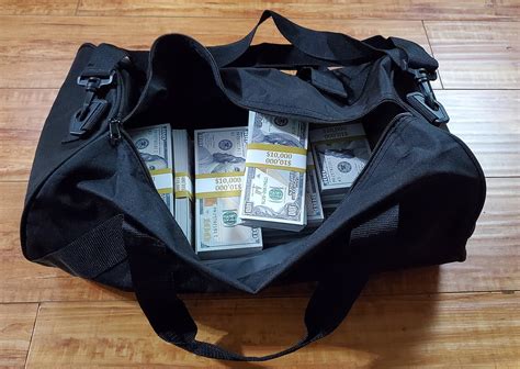 duffel bag of fake money|duffle bag of prop money.